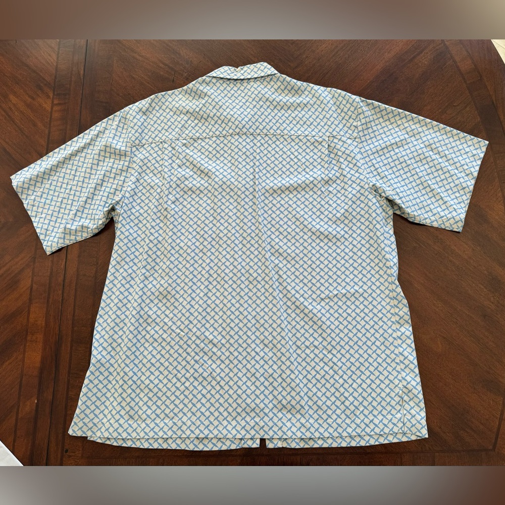 Toscano Blue/Yellow Short Sleeve Button Down